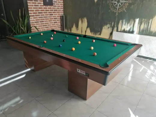 Sandık Model Amerikan Bilardo Masası – Yeşil Çuha, Ceviz Gövde